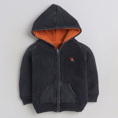 Boys  Cozy and Warm Woolen Hoodies Full Sleeve With inner Fleece