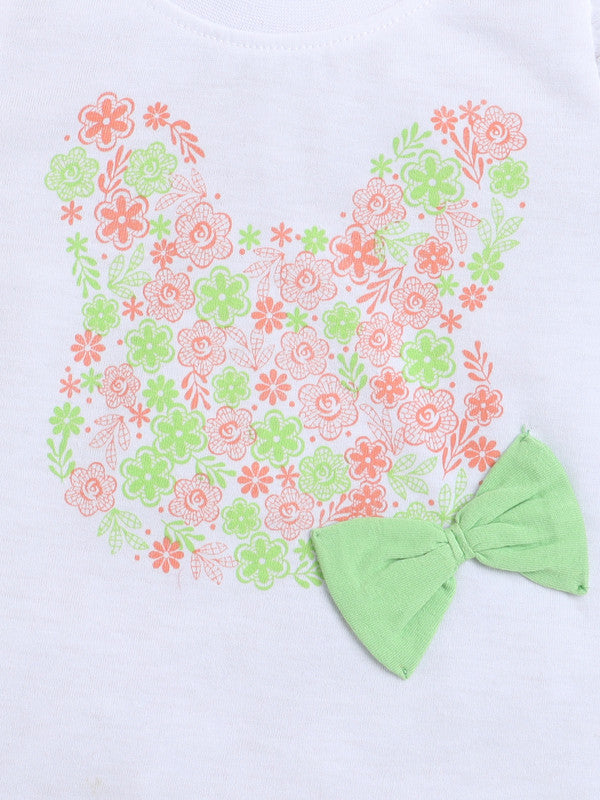 Half Sleeve Printed Cotton T-Shirts for Girls and Baby Girls