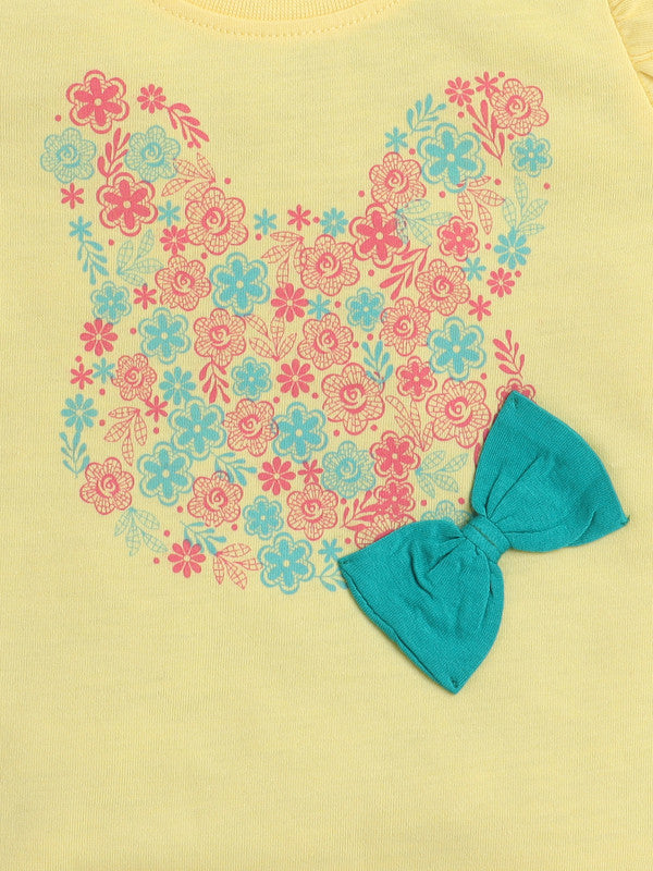 Half Sleeve Printed Cotton T-Shirts for Girls and Baby Girls