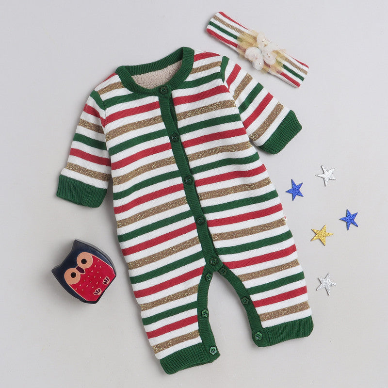 Babies Woolen Romper  With Inner Fleece