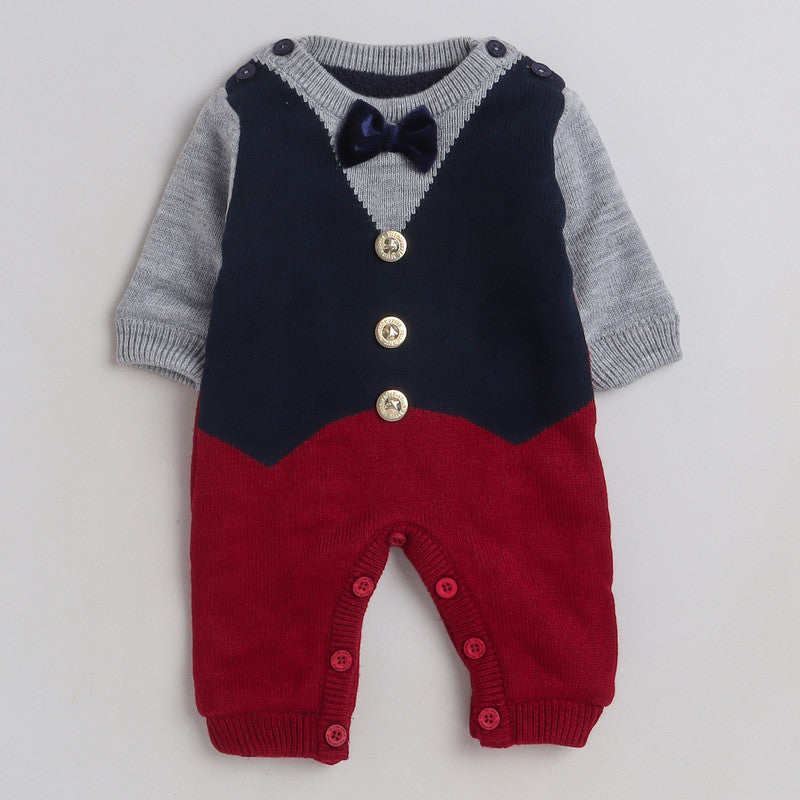 Babies Woolen Romper  With Inner Fleece