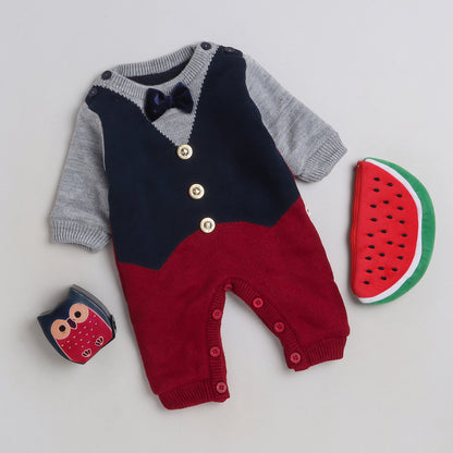 Babies Woolen Romper  With Inner Fleece