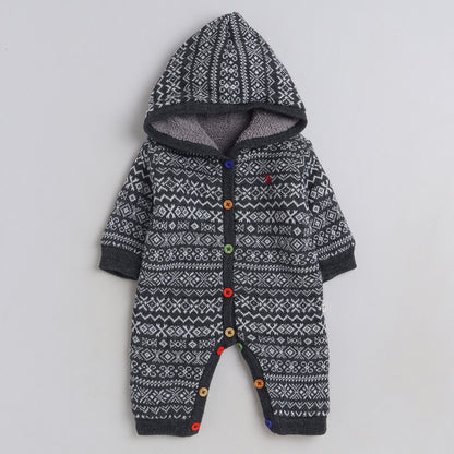 Babies Woolen Romper  With Inner Fleece