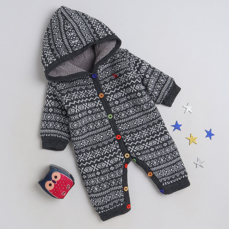 Babies Woolen Romper  With Inner Fleece