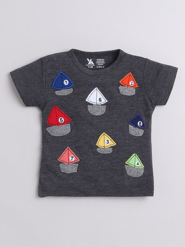 Boys Cotton Graphic T-Shirt | Soft Half Sleeve Round Neck Casual Printed Tee | Comfortable Everyday Wear for Kids