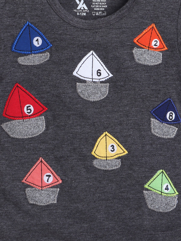Boys Cotton Graphic T-Shirt | Soft Half Sleeve Round Neck Casual Printed Tee | Comfortable Everyday Wear for Kids