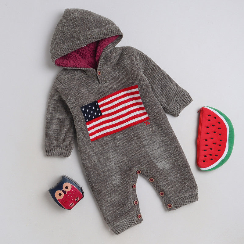 Babies Woolen Romper  With Inner Fleece