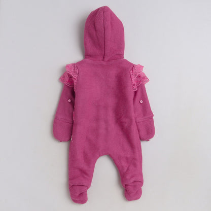 Babies Woolen Romper  With Inner Fleece