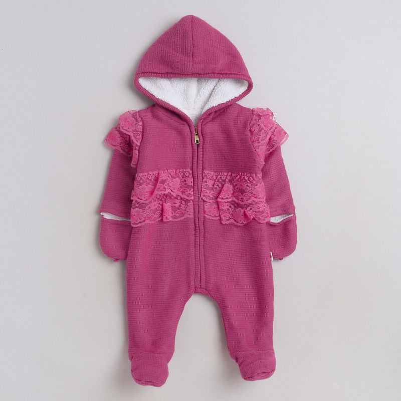 Babies Woolen Romper  With Inner Fleece