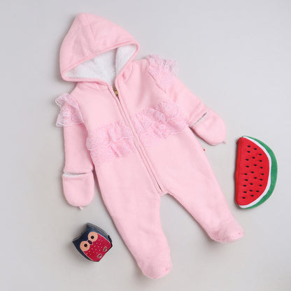 Babies Woolen Romper  With Inner Fleece