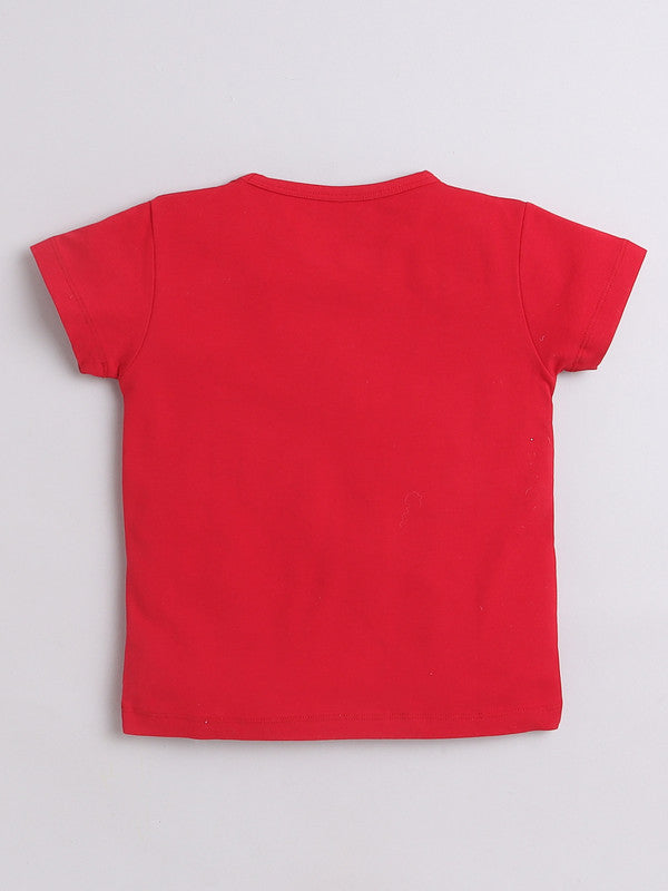 Boys Cotton Graphic T-Shirt | Soft Half Sleeve Round Neck Casual Printed Tee | Comfortable Everyday Wear for Kids