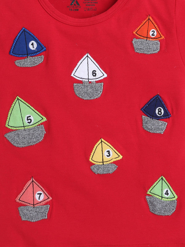 Boys Cotton Graphic T-Shirt | Soft Half Sleeve Round Neck Casual Printed Tee | Comfortable Everyday Wear for Kids