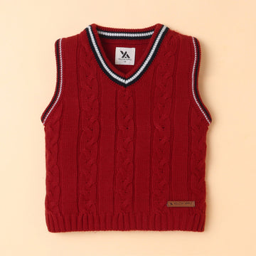 Boys Sleeveless Acrylic Sweater for Winter