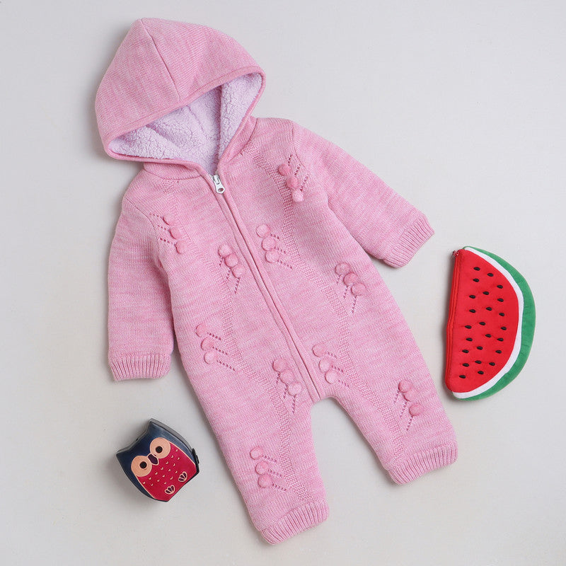 Babies Woolen Romper  With Inner Fleece