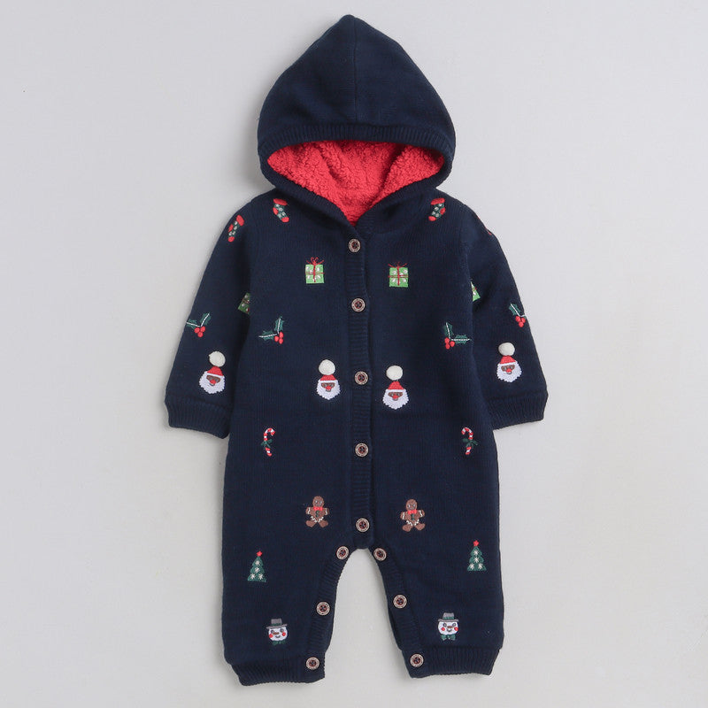 Babies Woolen Romper  With Inner Fleece