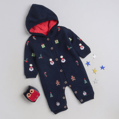 Babies Woolen Romper  With Inner Fleece