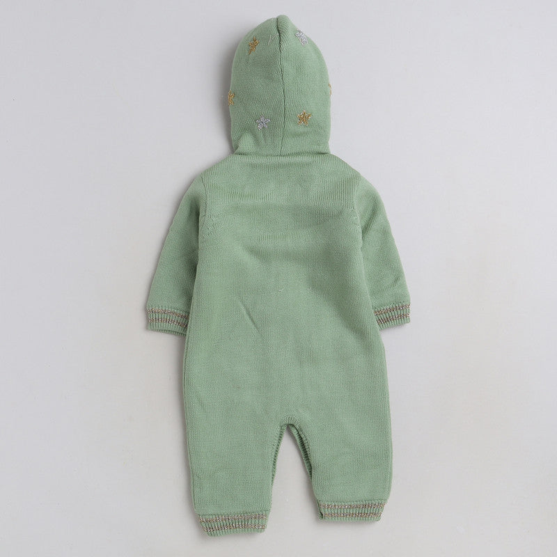Cute Baby Hooded Knit Romper | Soft Winter Jumpsuit for Infants