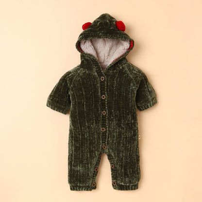 Yellow Apple Adorable Baby Romper with Cap – “Mummy & Daddy's Little Superstar” Embroidered Design