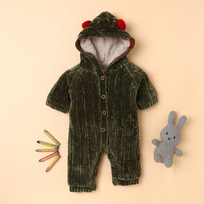 Yellow Apple Adorable Baby Romper with Cap – “Mummy & Daddy's Little Superstar” Embroidered Design