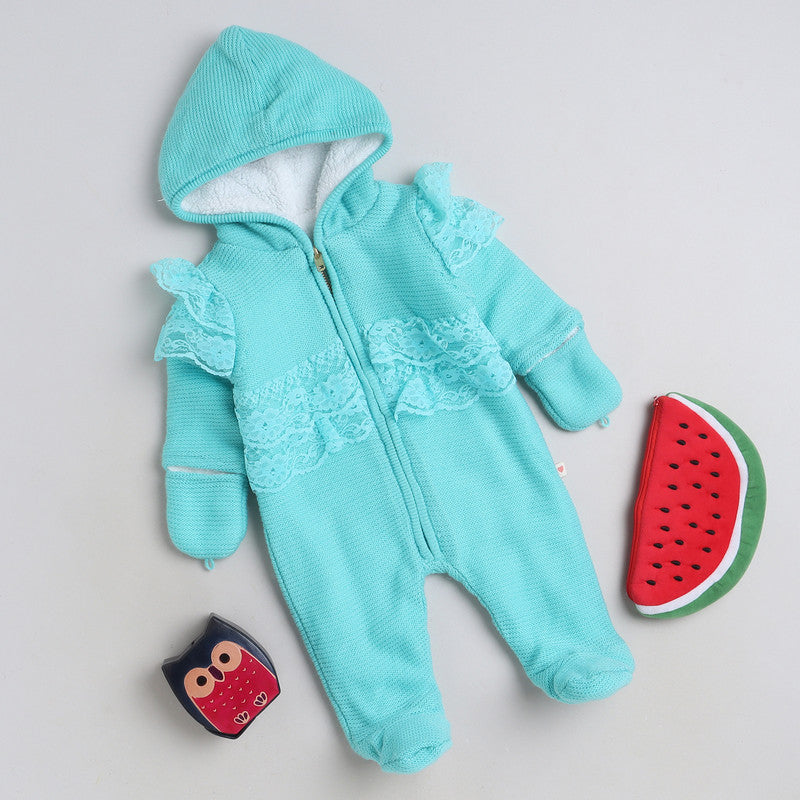 Babies Woolen Romper  With Inner Fleece