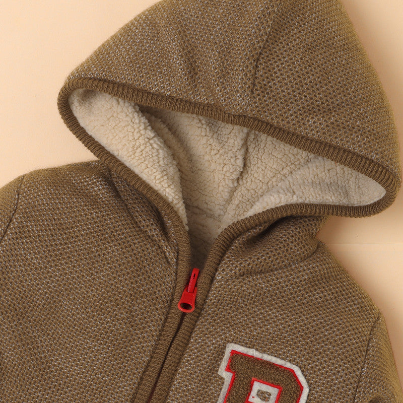 Boys Reversible Hoodie Jacket | Warm Fleece Lined Winter Wear for Kids | Stylish Zip-Up Hooded Sweatshirt
