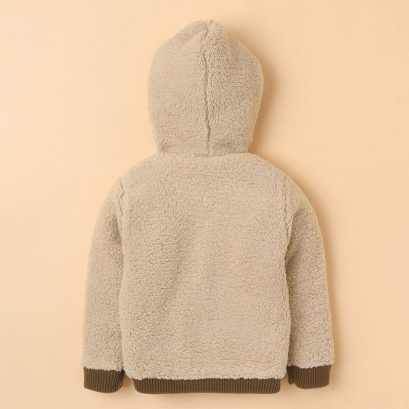 Boys Reversible Hoodie Jacket | Warm Fleece Lined Winter Wear for Kids | Stylish Zip-Up Hooded Sweatshirt