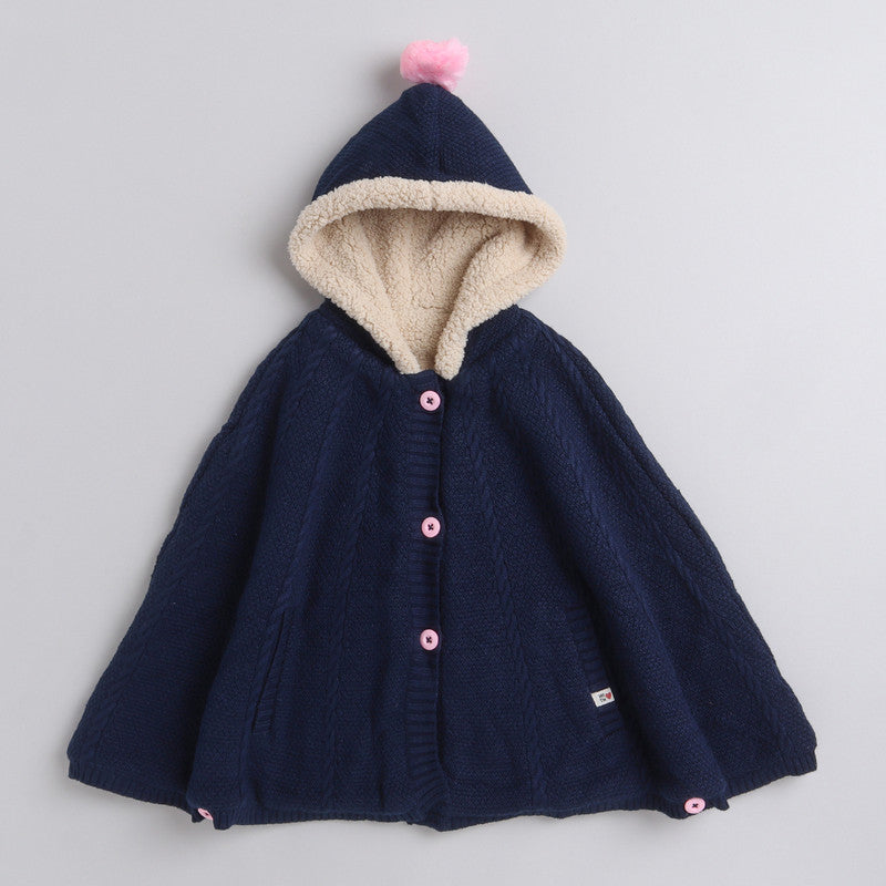 Beautiful Girls Winter Wear hoddie Neck Woolen Poncho