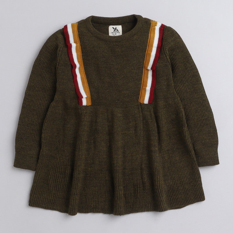 Girls Knitted Co-Ord Set | Full Sleeve Sweater Top & Winter Leggings Set | Soft Warm Winter Outfit for Kids