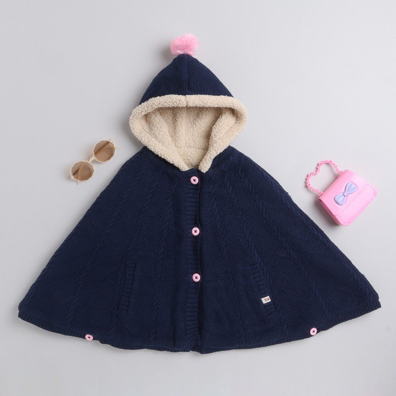 Beautiful Girls Winter Wear hoddie Neck Woolen Poncho