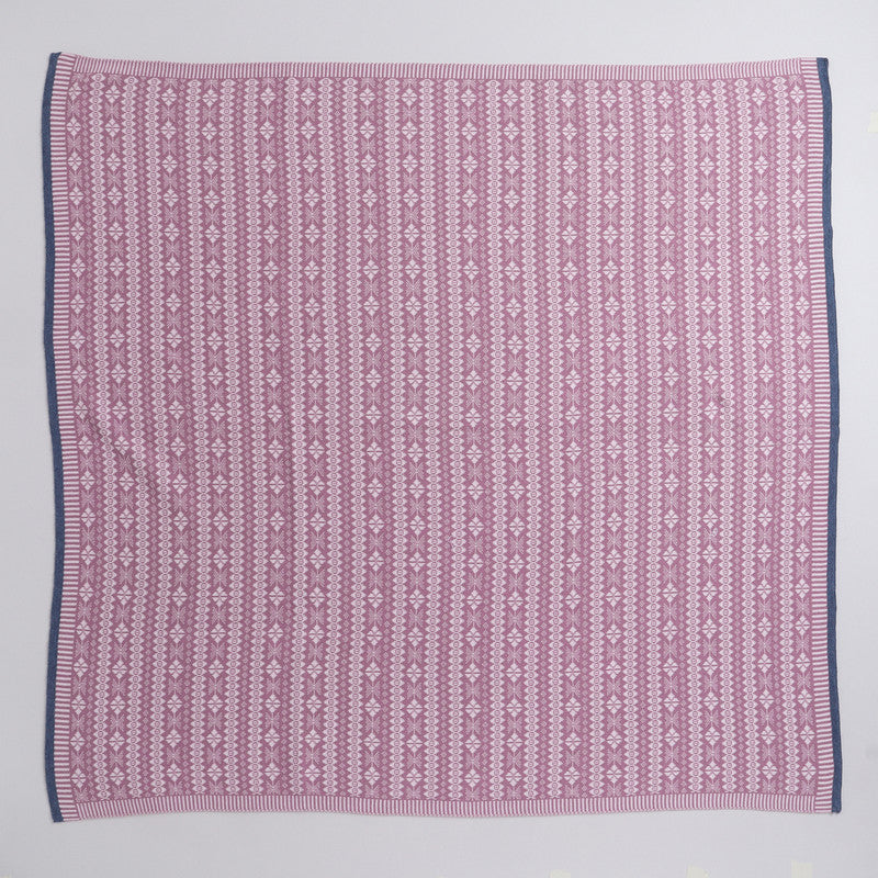 Yellow Apple Knitted Baby Blanket | Soft Warm Jacquard Baby Wrap for Newborns