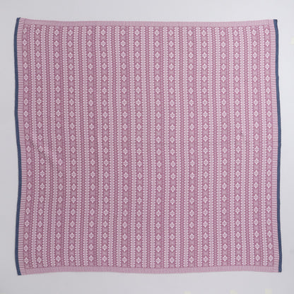 Yellow Apple Knitted Baby Blanket | Soft Warm Jacquard Baby Wrap for Newborns