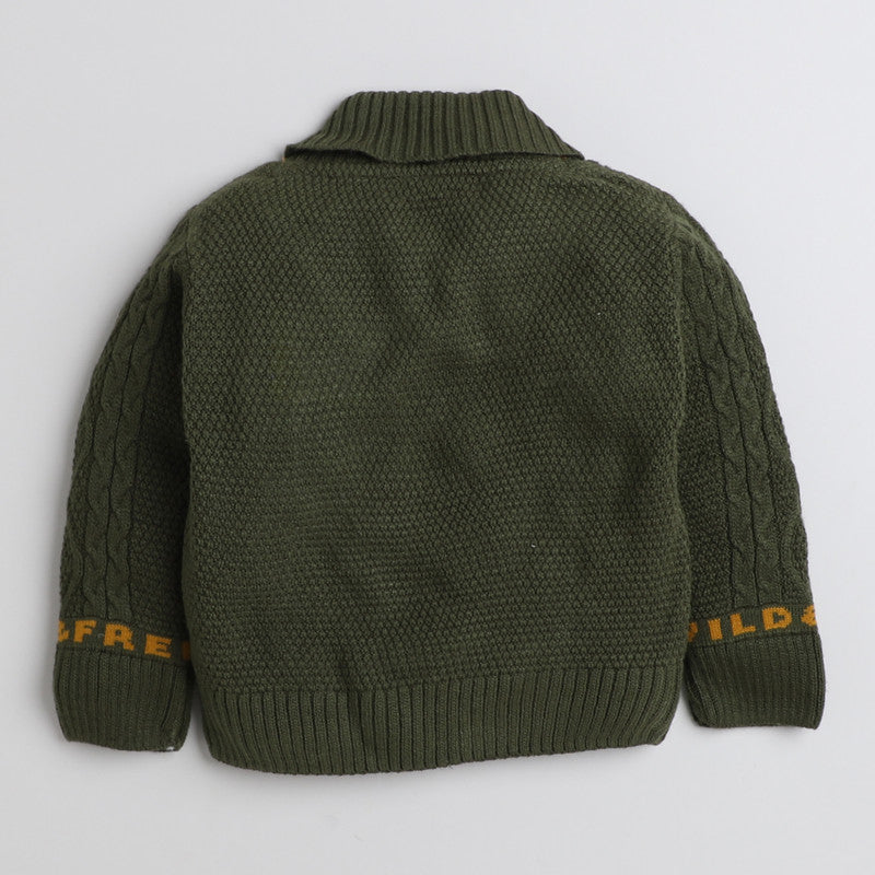 Cozy Woolen Warm Sweater Full Sleeve with Round Neck for Boys