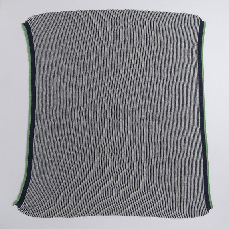 Yellow Apple Knitted Baby Blanket | Soft Striped Baby Wrap for Newborns & Infants