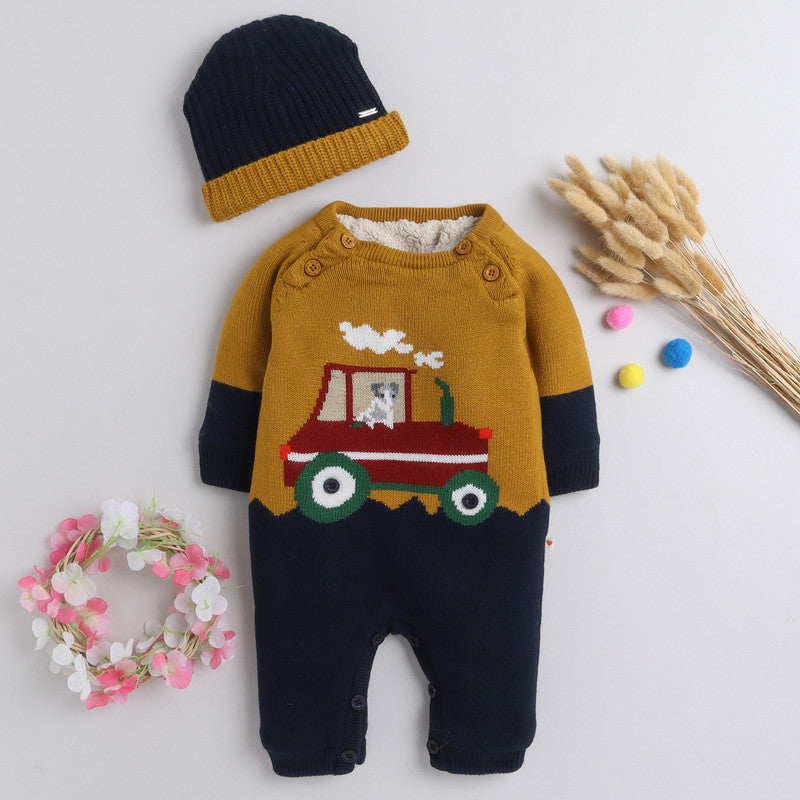 Woolen Rompers For Babies With Inner Fleece