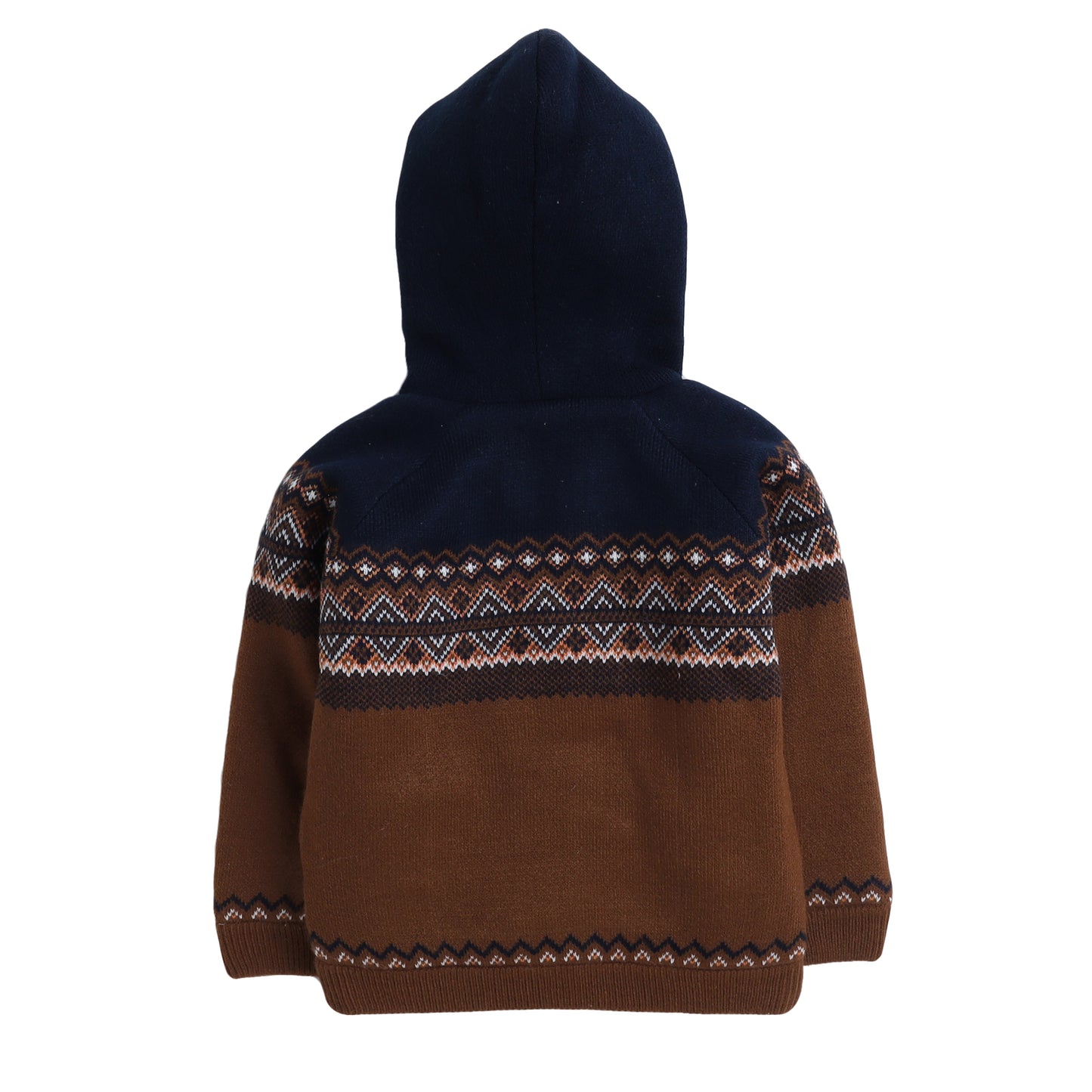 Baby Boys Self Design Hooded Neck Sweater