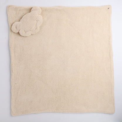 Yellow Apple Knitted Baby Blanket – Soft & Reversible Wrap for Newborns | Premium Comfort & Warmth