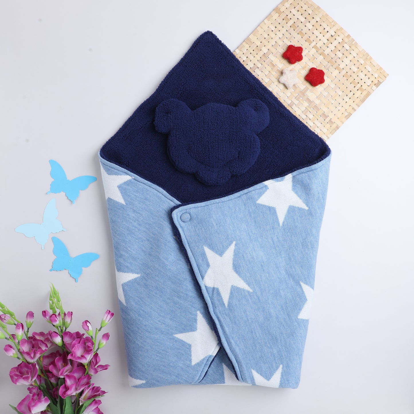 Yellow Aplle Luxury Knitted Baby Blanket – Soft & Reversible Wrap for Newborns | Premium Comfort & Warmth