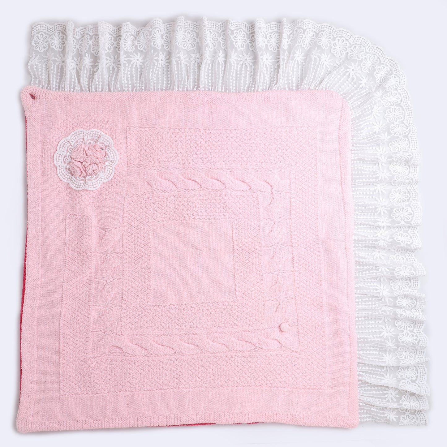 Yellow Aplle Luxury Knitted Baby Blanket – Soft & Reversible Wrap for Newborns | Premium Comfort & Warmth