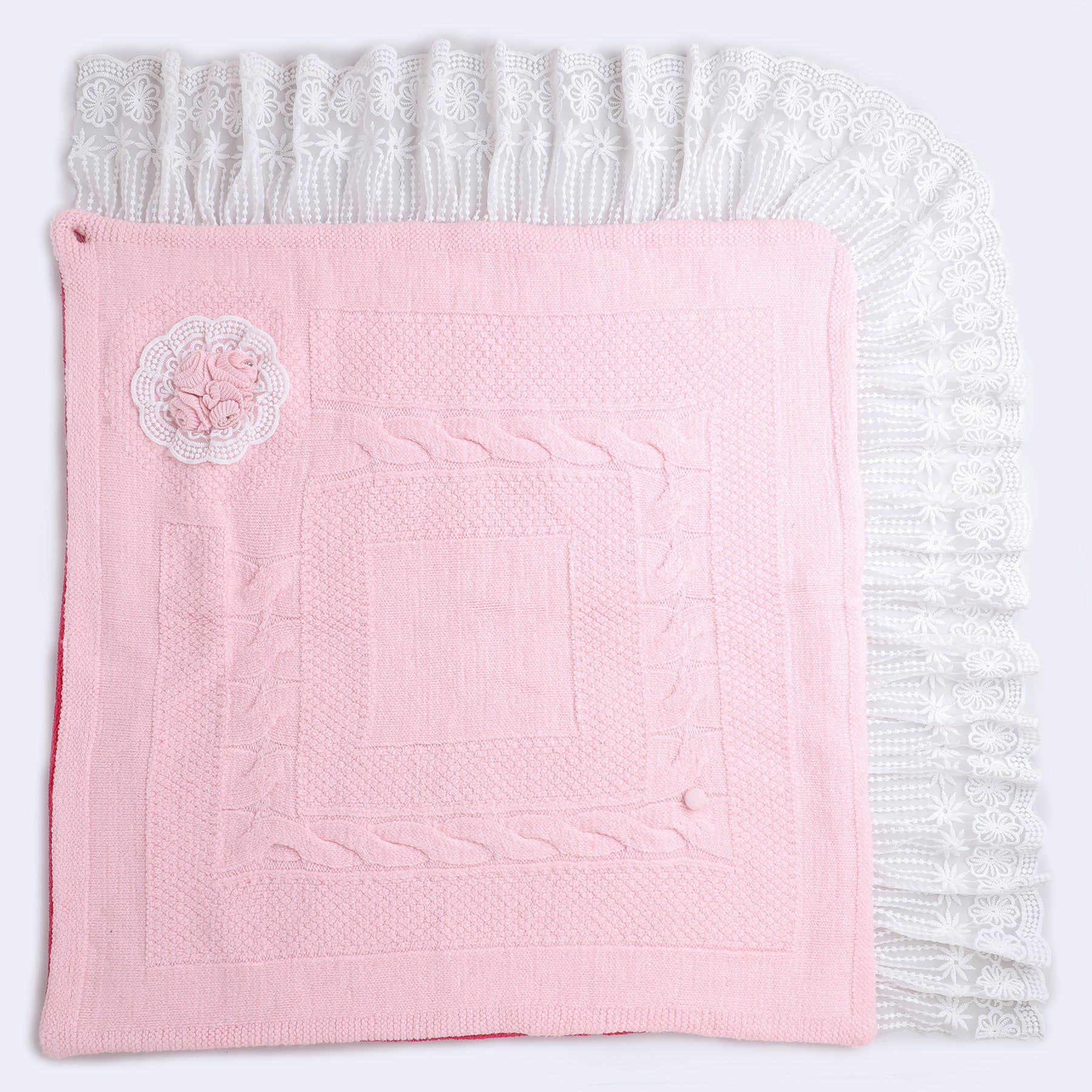 Luxury Knitted Baby Blanket – Soft & Reversible Wrap for Newborns | Premium Comfort & Warmth