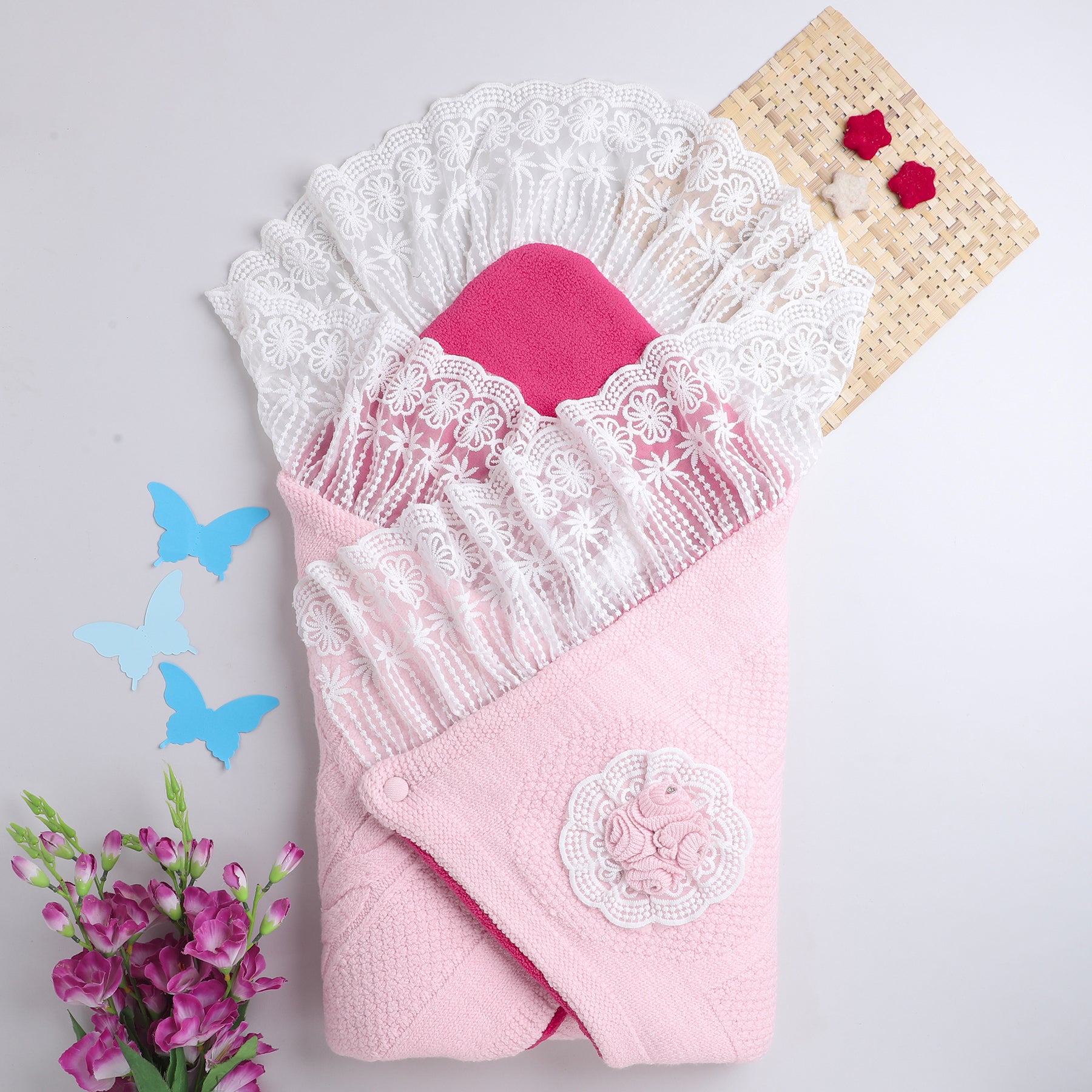 Luxury Knitted Baby Blanket – Soft & Reversible Wrap for Newborns | Premium Comfort & Warmth