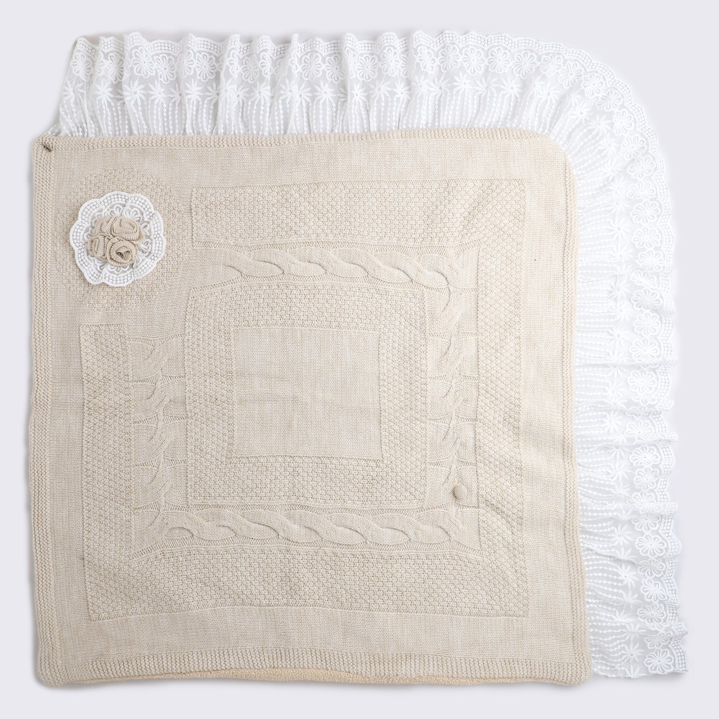 Yellow Aplle Luxury Knitted Baby Blanket – Soft & Reversible Wrap for Newborns | Premium Comfort & Warmth