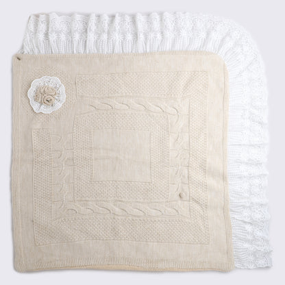 Yellow Aplle Luxury Knitted Baby Blanket – Soft & Reversible Wrap for Newborns | Premium Comfort & Warmth