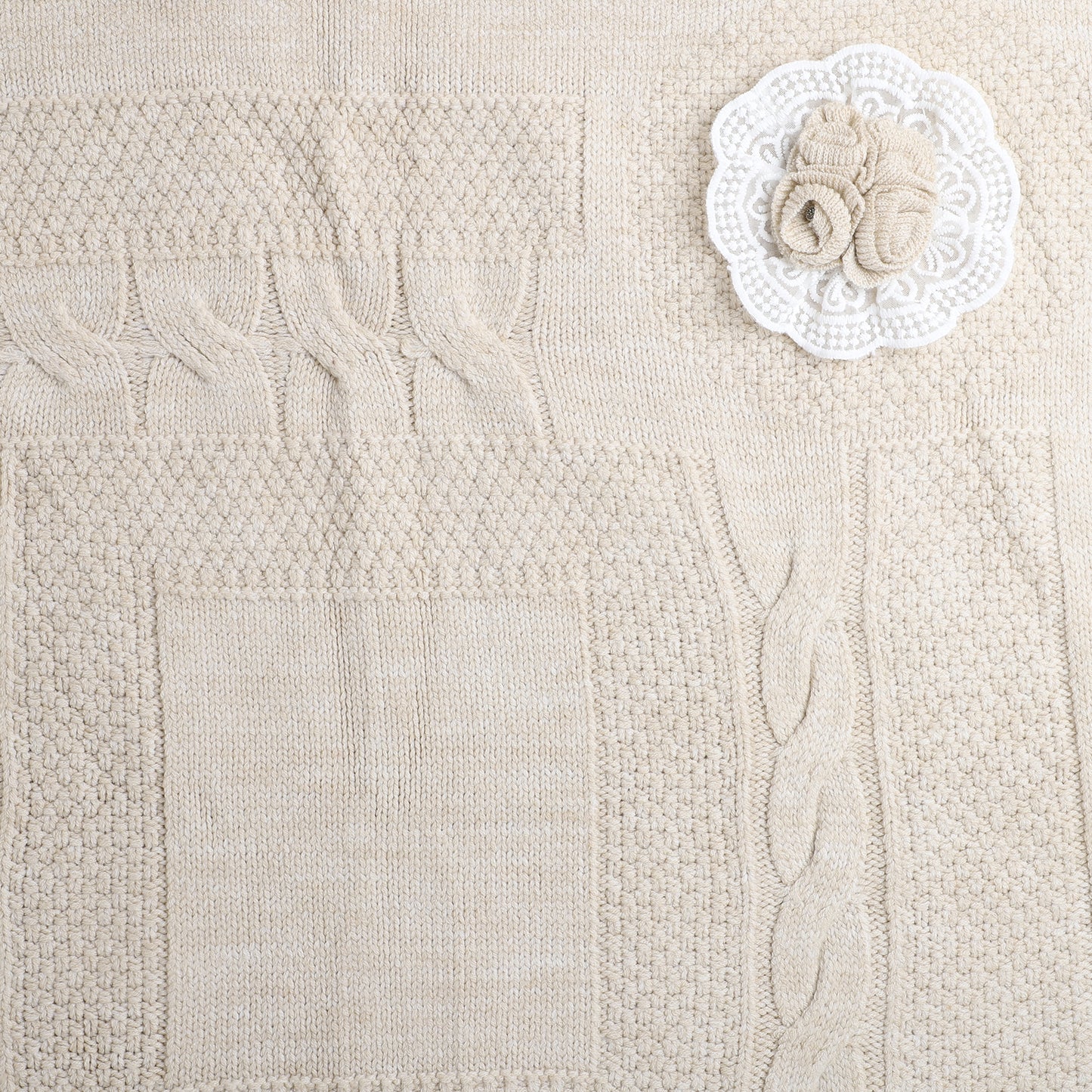 Yellow Aplle Luxury Knitted Baby Blanket – Soft & Reversible Wrap for Newborns | Premium Comfort & Warmth