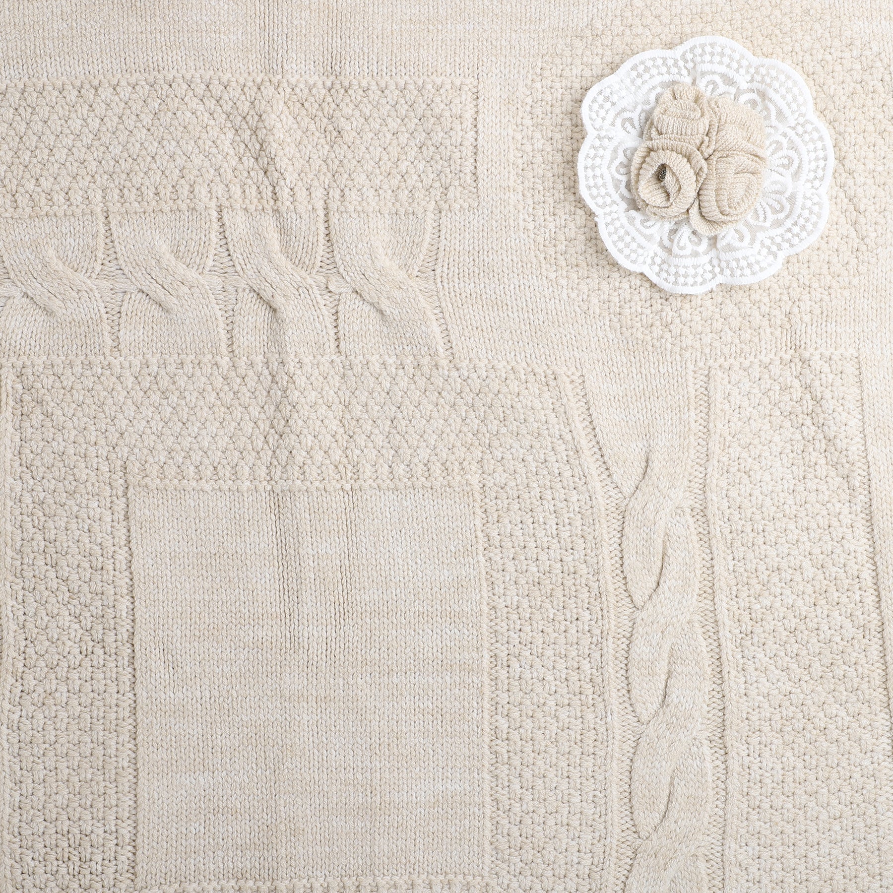 Luxury Knitted Baby Blanket – Soft & Reversible Wrap for Newborns | Premium Comfort & Warmth