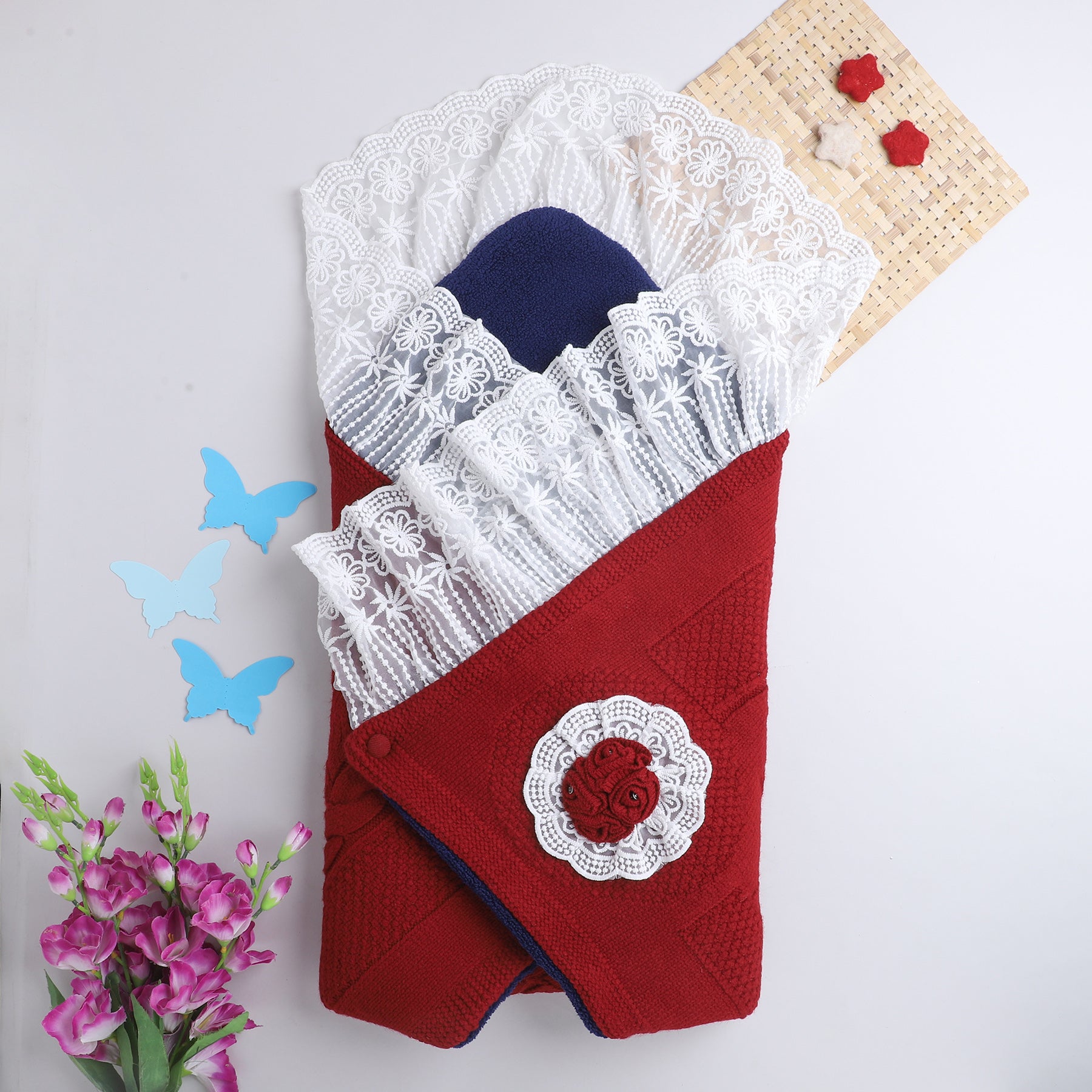 Luxury Knitted Baby Blanket – Soft & Reversible Wrap for Newborns | Premium Comfort & Warmth