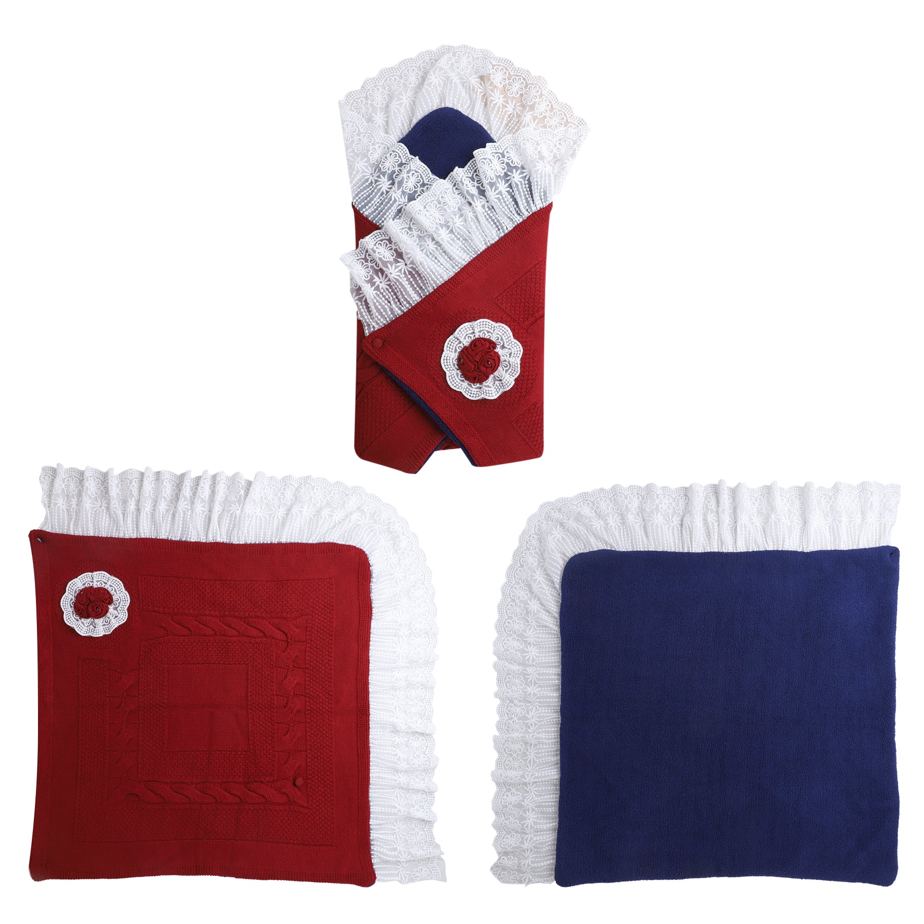 Luxury Knitted Baby Blanket – Soft & Reversible Wrap for Newborns | Premium Comfort & Warmth