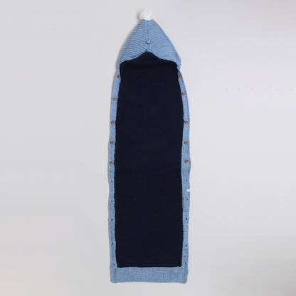 Yellow Apple Knitted Baby Sleeping Bag with Hood | Soft & Warm Infant Winter Sleep Sack