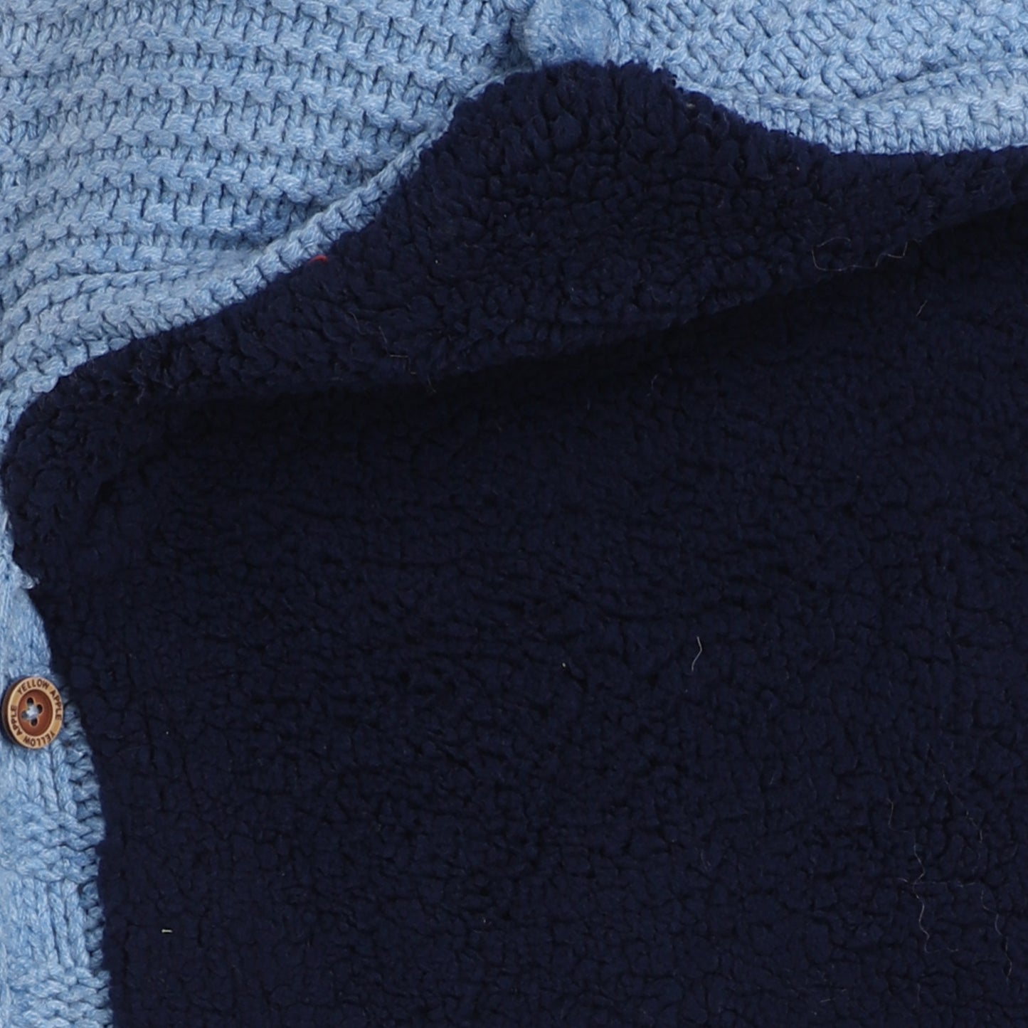 Yellow Apple Knitted Baby Sleeping Bag with Hood | Soft & Warm Infant Winter Sleep Sack