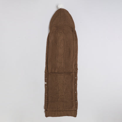 Yellow Apple Knitted Baby Sleeping Bag with Hood | Soft & Warm Infant Winter Sleep Sack