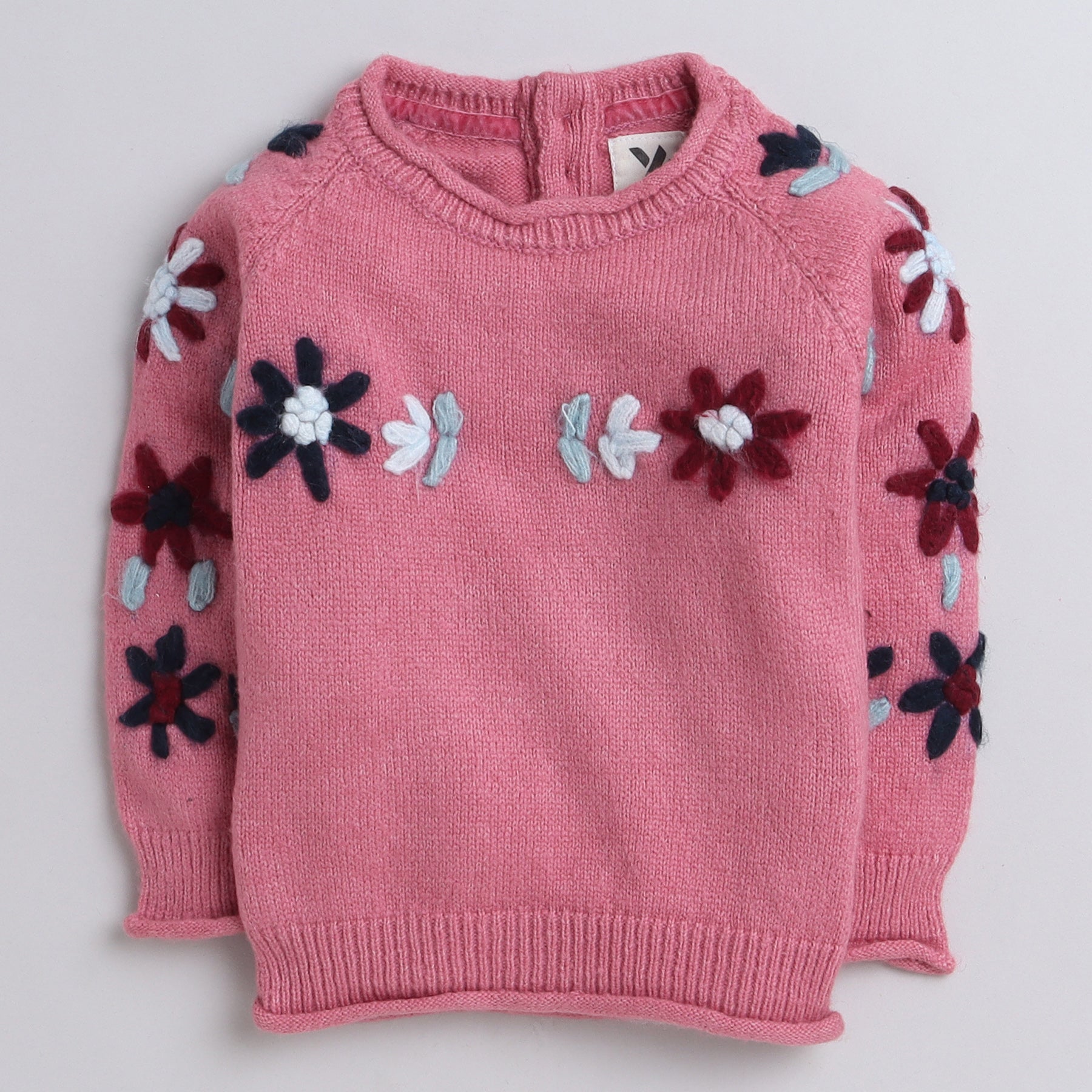 Beautiful Embroidered Woolen Warm Sweater Full Sleeve for Girls